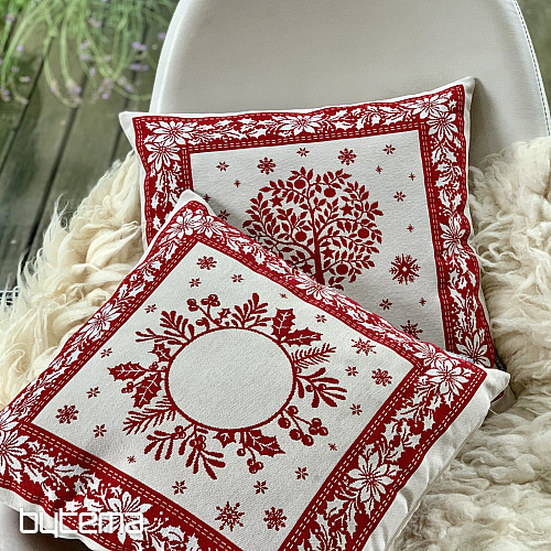 Prevleka za božično tapiserijo FOLK CHRISTMAS 2 rdeča