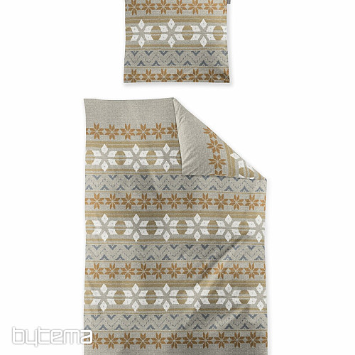 Luksuzna flanelasta posteljnina IRISETTE PANDA 8621-80 NATUR