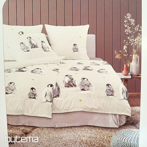 Luksuzna flanelasta posteljnina IRISETTE PANDA 8645-80 PINGVINI