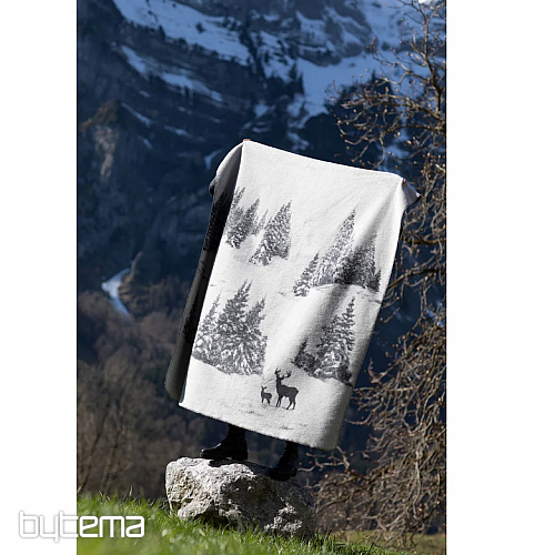 Odeja DF SAVONA SNOWY DEER siva