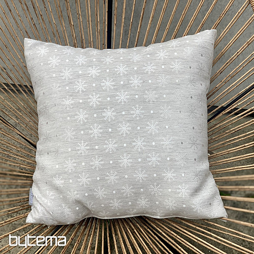 Božični okrasni pokrov FLAKE SIVO-SREBRN