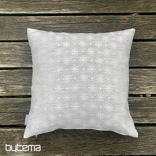 Božični okrasni pokrov FLAKE SIVO-SREBRN