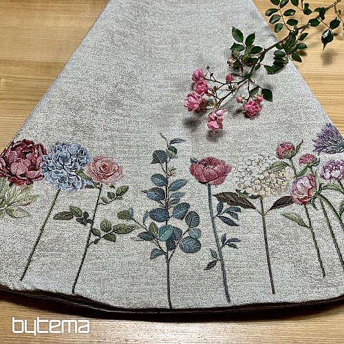 Okrogel tapiserijski prt FLORES TIME