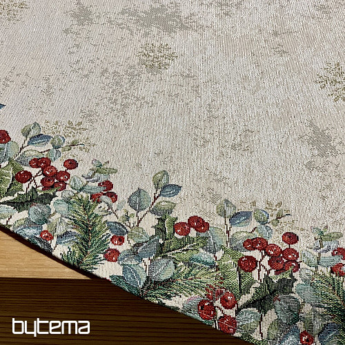 Okrogel božični tapiserijski prt BOŽIČNE VRTNICE