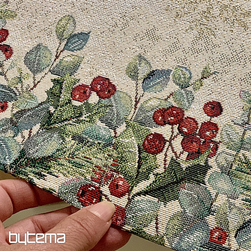 Okrogel božični tapiserijski prt BOŽIČNE VRTNICE