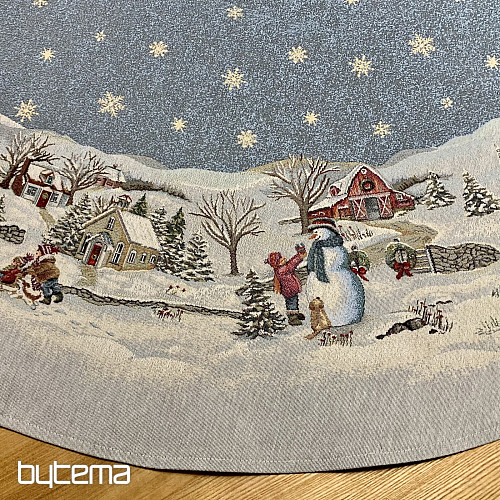 Okrogel božični tapiserijski prt BOŽIČNO VESELJE