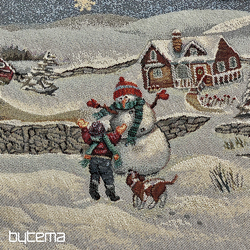 Okrogel božični tapiserijski prt BOŽIČNO VESELJE