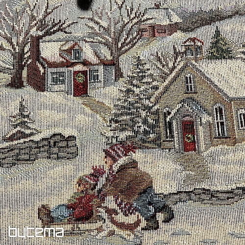 Okrogel božični tapiserijski prt BOŽIČNO VESELJE