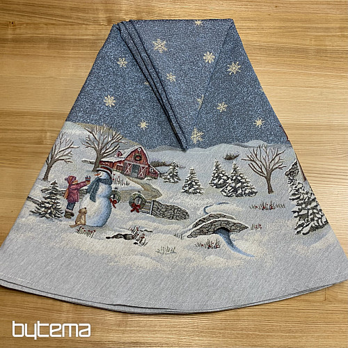 Okrogel božični tapiserijski prt BOŽIČNO VESELJE