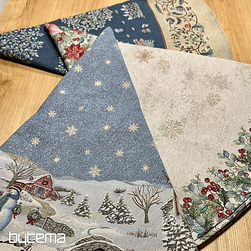 Okrogel božični tapiserijski prt BOŽIČNO VESELJE