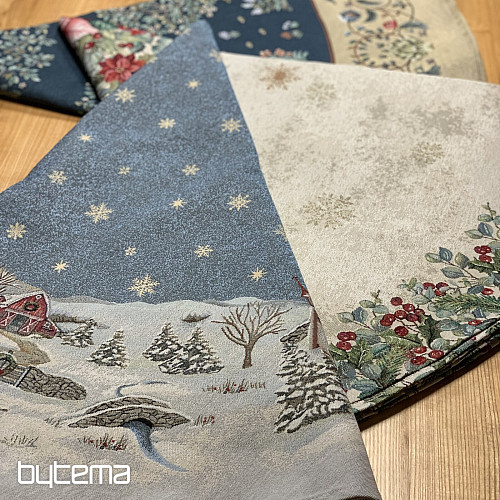 Okrogel božični tapiserijski prt BOŽIČNO VESELJE