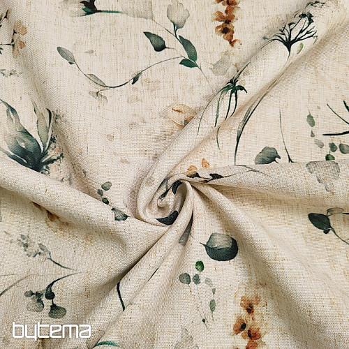 Dekorativna tkanina POZNO CVETEČJE oker