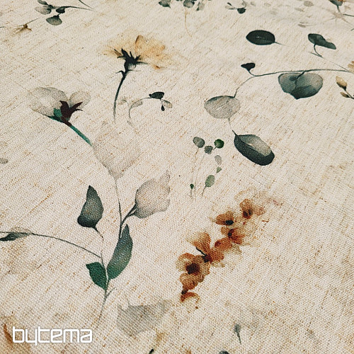 Dekorativna tkanina POZNO CVETEČJE oker