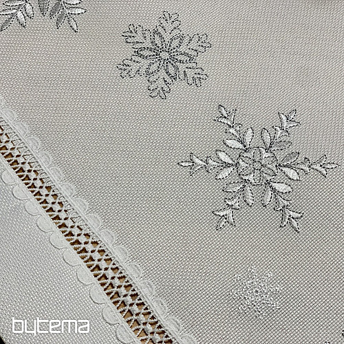 Božični vezeni prt SILVER FLAKES