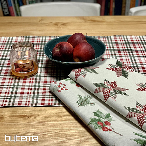 Božični prt in šal SCOTTISH SHELLEY CHECK