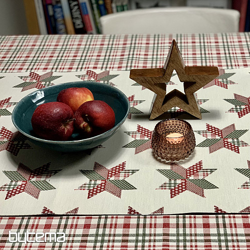 Božični prt in šal SCOTTISH SHELLEY CHECK