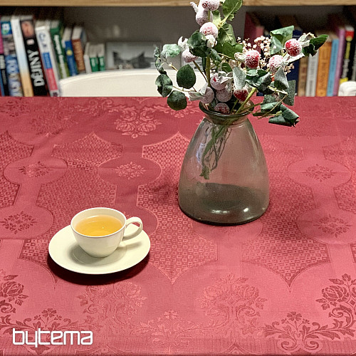 Prt DAMASK bordo 120x140