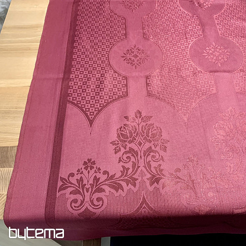 Prt DAMASK bordo 120x140