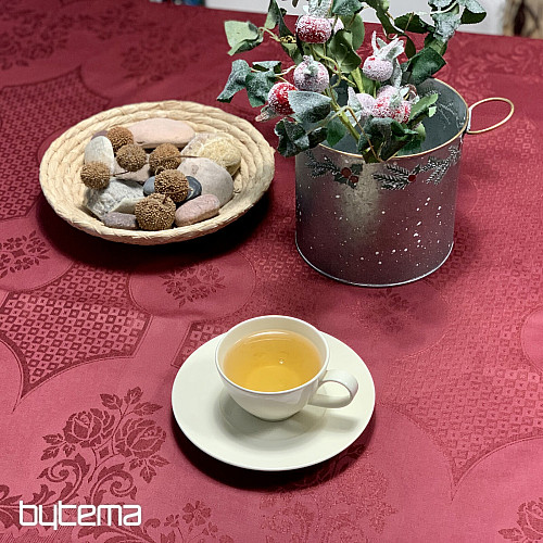 Prt DAMASK bordo 120x140