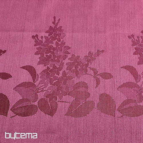 Prt DAMASK rože bordo 120x140