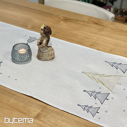 Vezen prt in šal GREY GOLDEN TREES