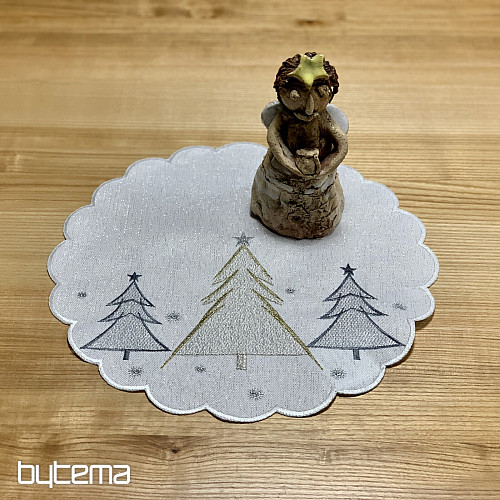 Vezen prt in šal GREY GOLDEN TREES