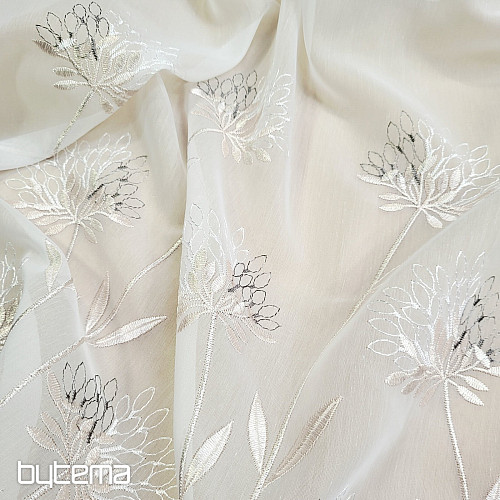 Luksuzna zavesa GERSTER 11868 bež vezenje