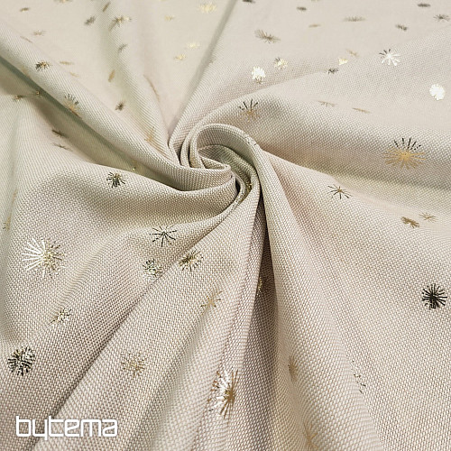 Bombažno platno blago ZLATE ZVEZDE na deski za rezanje