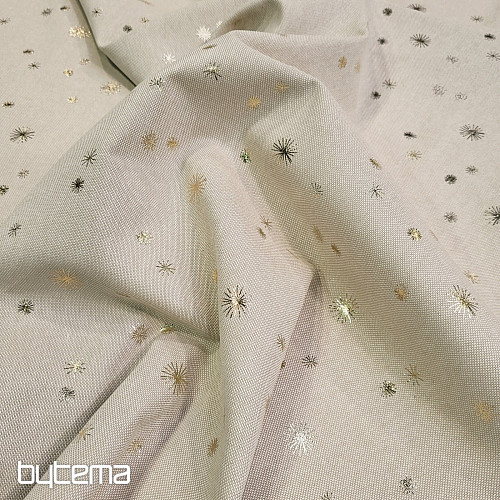 Bombažno platno blago ZLATE ZVEZDE na deski za rezanje