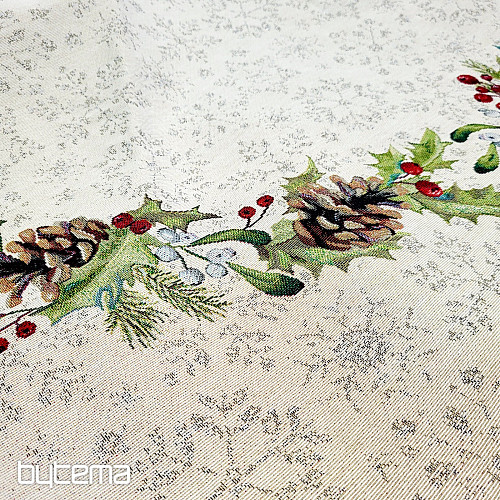 Božični tapiserijski prt okrogel BOR BOR in OMELA