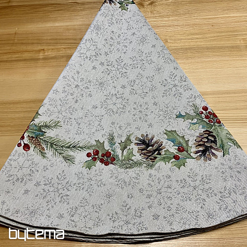 Božični tapiserijski prt okrogel BOR BOR in OMELA