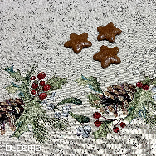 Božični tapiserijski prt okrogel BOR BOR in OMELA