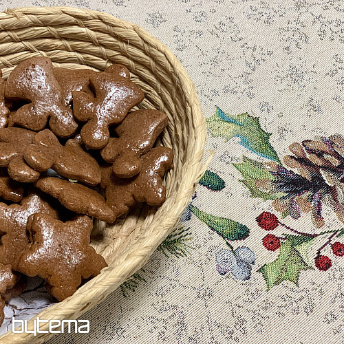 Božični tapiserijski prt okrogel BOR BOR in OMELA