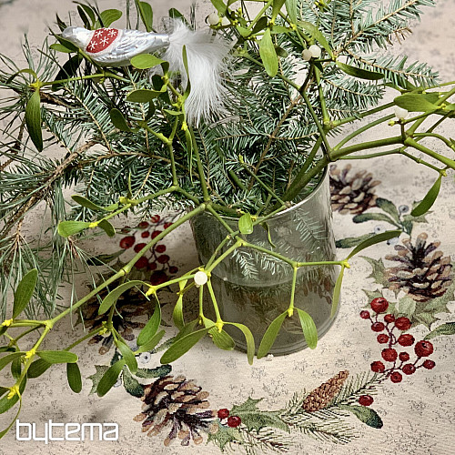 Božični tapiserijski prt okrogel BOR BOR in OMELA