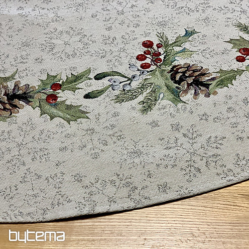 Božični tapiserijski prt okrogel BOR BOR in OMELA