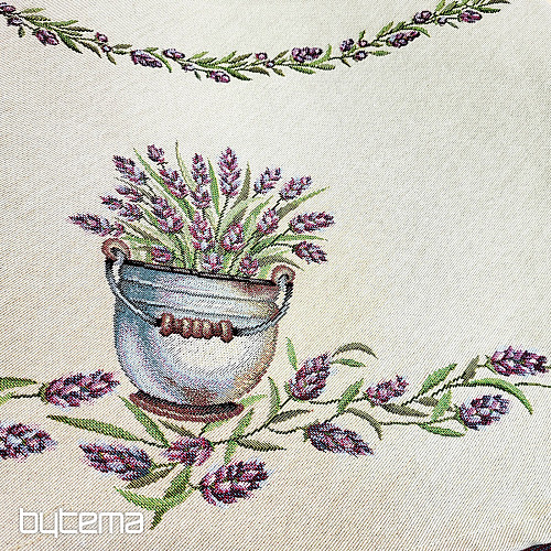 Okrogel tapiserijski prt SIVKA