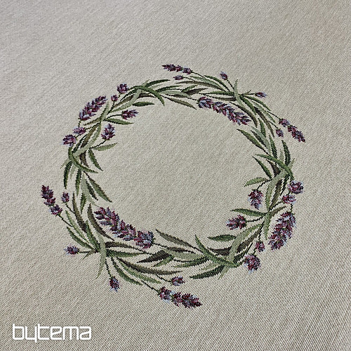 Okrogel tapiserijski prt SIVKA