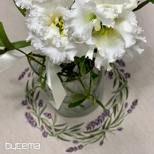 Okrogel tapiserijski prt SIVKA