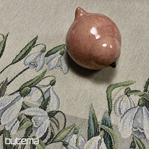 Okrogel tapiserijski prt SNOWFLAKES