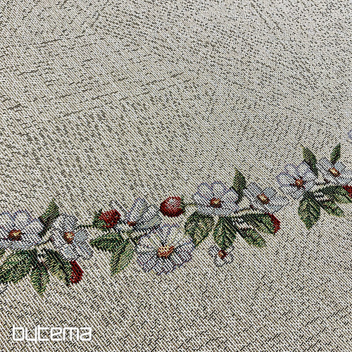 Okrogel tapiserijski prt ROCK BY THE FENCE