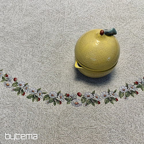 Okrogel tapiserijski prt ROCK BY THE FENCE