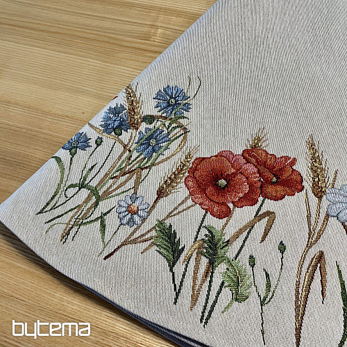 Okrogel tapiserijski prt DIVJE CVETJE