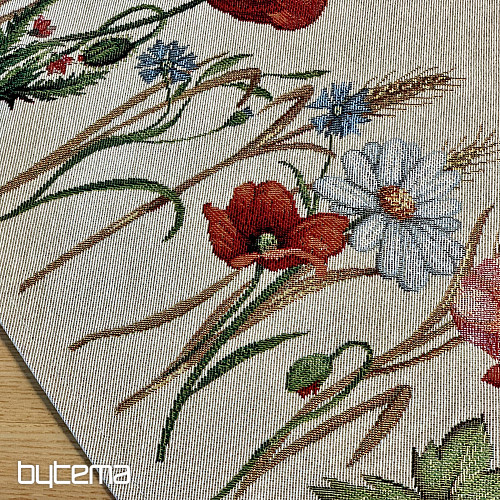 Okrogel tapiserijski prt DIVJE CVETJE