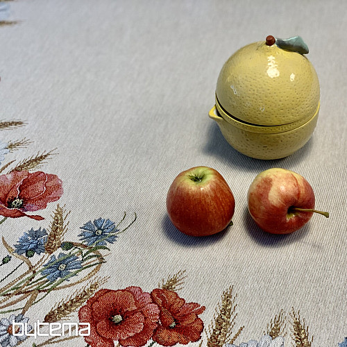 Okrogel tapiserijski prt DIVJE CVETJE