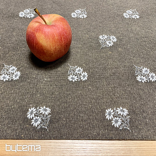 Žakard šal ALPSKO CVETLIČJE RJAVO