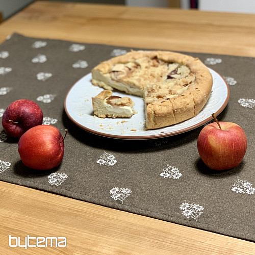 Žakard šal ALPSKO CVETLIČJE RJAVO