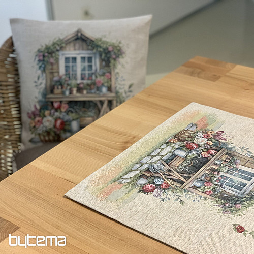 Prevleka za vzglavnik iz tapiserije VRTNA HIŠA