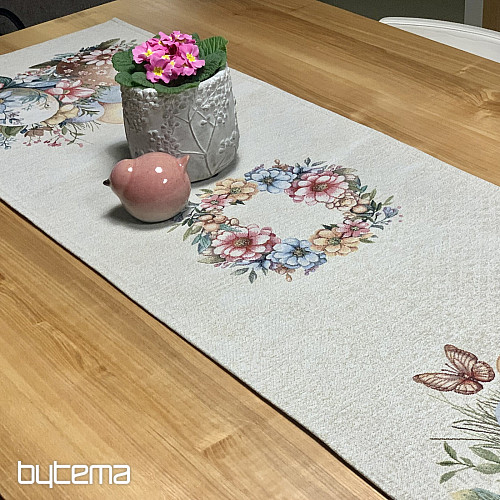 Velikonočni prt in šal JAJCA V TRAVI