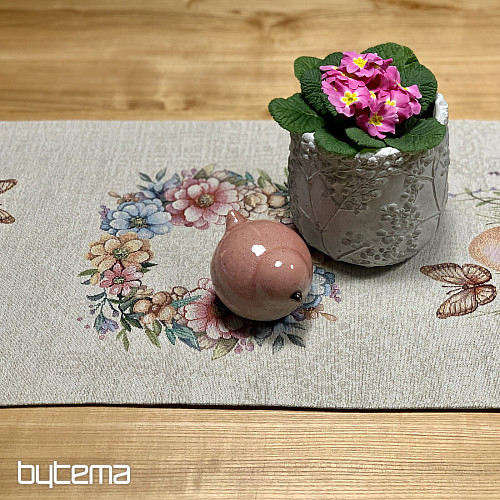 Velikonočni prt in šal JAJCA V TRAVI