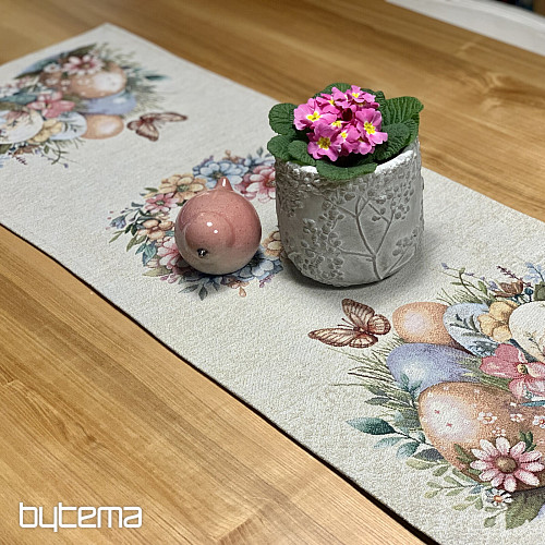 Velikonočni prt in šal JAJCA V TRAVI